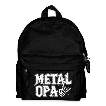 Metal Grandpa Heavy Metal Gift Rocker Skull - Kids' Backpack - black - Front