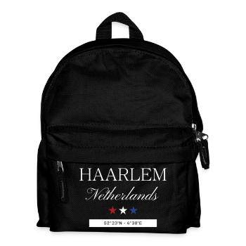 Haarlem Niederlande Souvenir Reise minimalistisch - Kinder Rucksack - Schwarz - Vorne