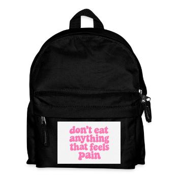 Werde vegan und rette die Tiere - Kinder Rucksack - Schwarz - Vorne