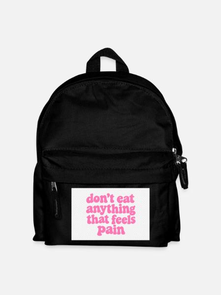 Werde vegan und rette die Tiere - Kinder Rucksack - Schwarz