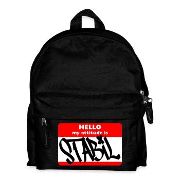 STABIL - HELLO HIP HOP - Kinder Rucksack - Schwarz - Vorne
