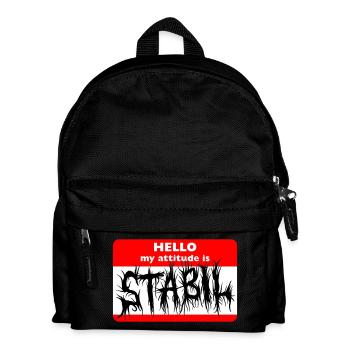 STABIL - HELLO DEATH METAL - Kinder Rucksack - Schwarz - Vorne