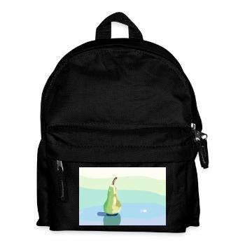 Stift auf pastellfarbener Oberfläche - Kinder Rucksack - Schwarz - Vorne