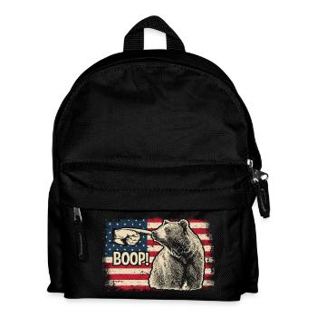 Funny Bear Boop The Snoot American Flag Patriotic - Kinder Rucksack - Schwarz - Vorne
