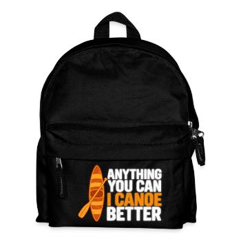 Kanu, Kanu, Kajak, Wilderness River Kunst, - Kinder Rucksack - Schwarz - Vorne
