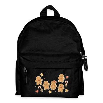 Aquarell der Lebkuchenmann-Sammlung - Kinder Rucksack - Schwarz - Vorne
