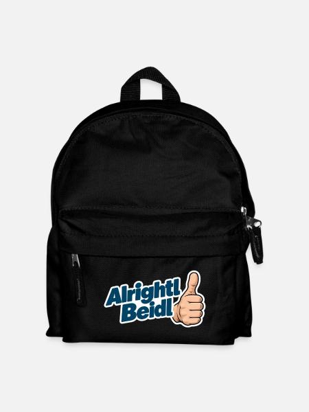 Alrightl Beidl - Kinder Rucksack - Schwarz