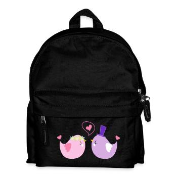 Oiseau coeur je vous aime Saint Valentin pour les couples - Sac à dos Enfant - noir - Devant