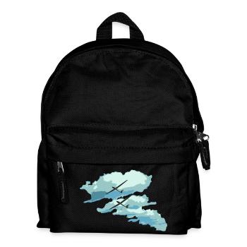 Wolken Segelflieger Geschenk Pilot Streckenflug - Kinder Rucksack - Schwarz - Vorne