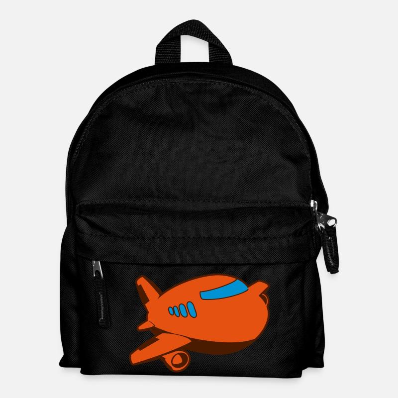 Flugzeug - Kinder Rucksack - Schwarz