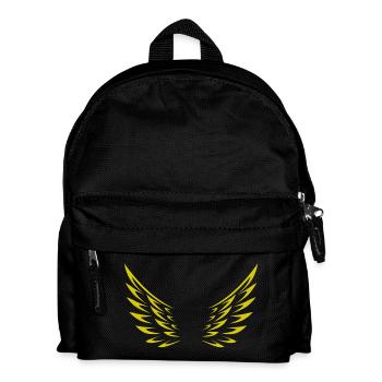 Wings / Angels / Angel Wings in gold - Kids' Backpack - black - Front