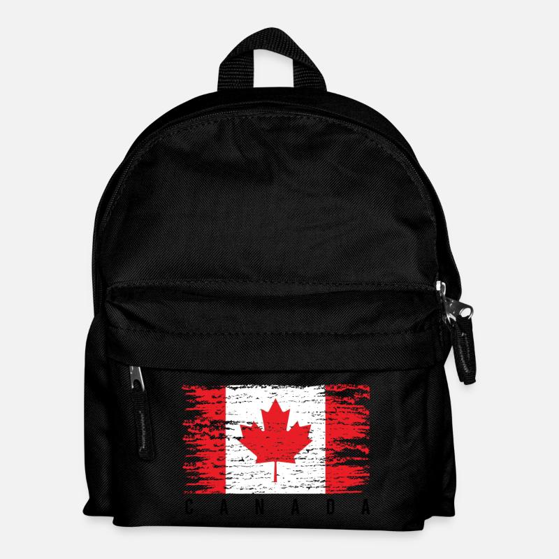 Grunge Canadian Flag - Kids' Backpack - black