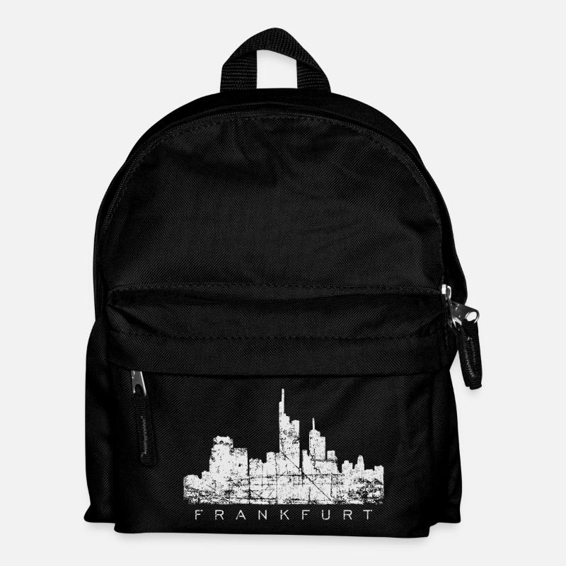Frankfurter Skyline (Vintage Weiß) Frankfurt - Kinder Rucksack - Schwarz