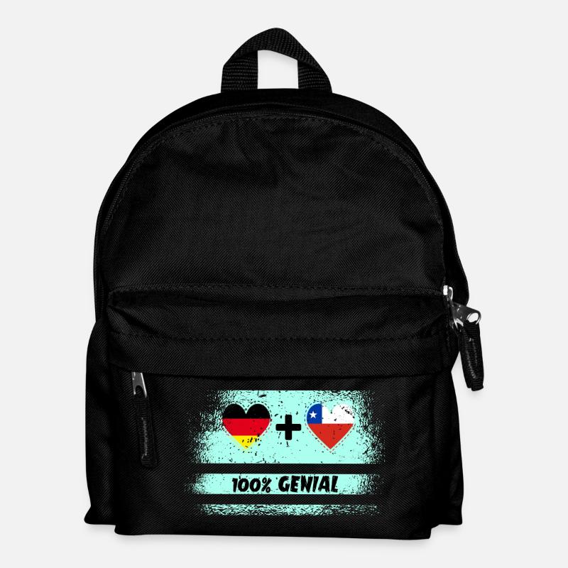 Deutschland und Chile 100% Genial / Geschenk - Kinder Rucksack - Schwarz