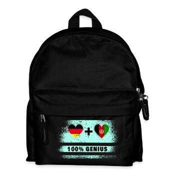 Deutschland und Afghanistan Genial / Geschenk - Kinder Rucksack - Schwarz - Vorne