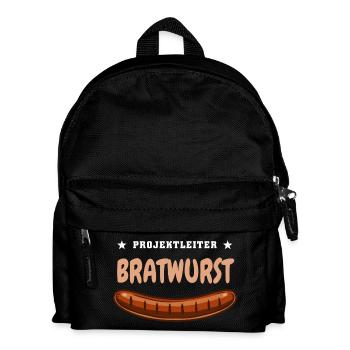 Projektleiter Bratwurst - Grill Fan Grillen Wurst - Kinder Rucksack - Schwarz - Vorne