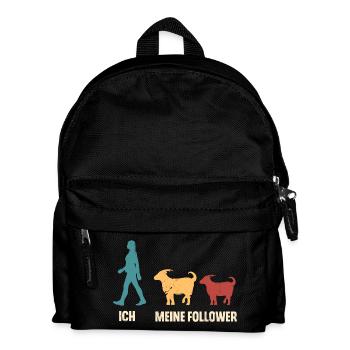Ziege Hirte Ziegen - Kinder Rucksack - Schwarz - Vorne