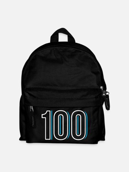 Number 100 - One hundred - hundred - Kids' Backpack - black