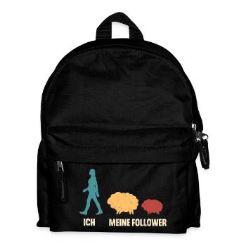 Ich Meine Follower Schaf Schafe - Kinder Rucksack - Schwarz - Vorne