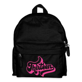 Süßes Geschenk zum 13. Geburtstag 13 Jahre alt - Dreizehn - Kinder Rucksack - Schwarz - Vorne
