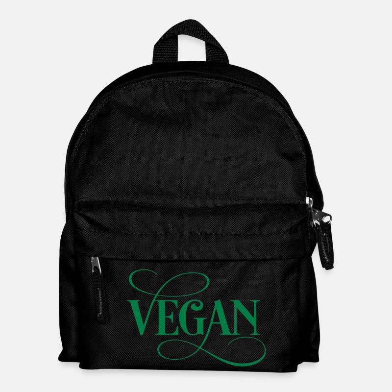 Vegan - Kinder Rucksack - Schwarz
