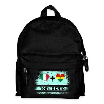 Italie et Bolivie 100% drapeau de génie - Sac à dos Enfant - noir - Devant