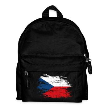 Czech Republic flag used - Kids' Backpack - black - Front