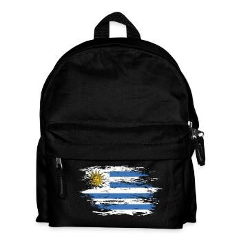 Uruguay flag used - Kids' Backpack - black - Front