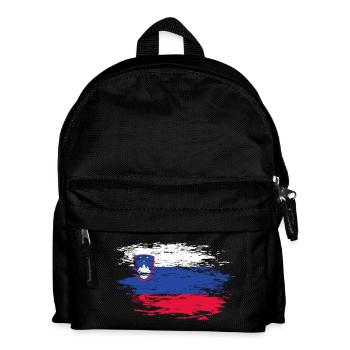 Drapeau de la Slovénie utilisé - Sac à dos Enfant - noir - Devant
