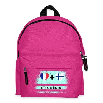 Hinweis Frankreich und Europa 100% genial - Kinder Rucksack - Fuchsia - Vorne