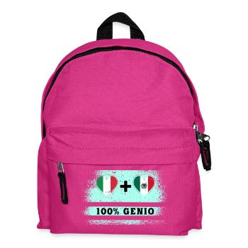 Italie et Mexique 100% drapeau de génie - Sac à dos Enfant - fuchsia - Devant