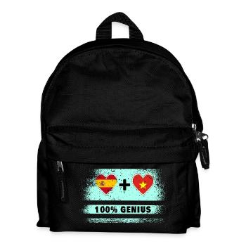 Espagne et Vietnam 100% drapeau génie - Sac à dos Enfant - noir - Devant