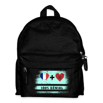Hinweis Frankreich und Marokko 100% genial - Kinder Rucksack - Schwarz - Vorne