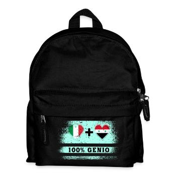 Italie et Syrie 100% drapeau de génie - Sac à dos Enfant - noir - Devant