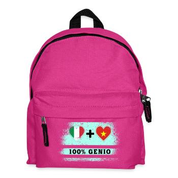 Italy and Vietnam 100% genius flag - Kids' Backpack - fuchsia - Front
