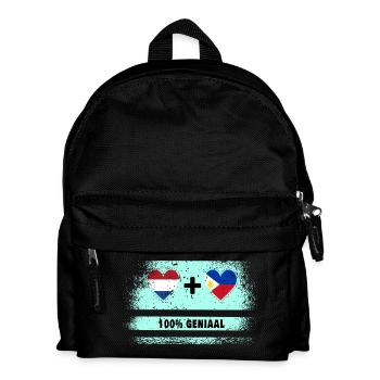 Philippines and the Netherlands 100% Genius flag - Kids' Backpack - black - Front