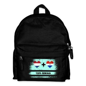 Drapeau 100% Genius du Paraguay et des Pays-Bas - Sac à dos Enfant - noir - Devant