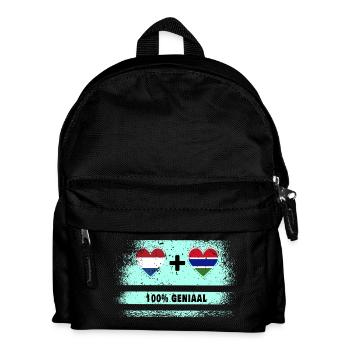 Gambie et Pays-Bas 100% Genius flag - Sac à dos Enfant - noir - Devant
