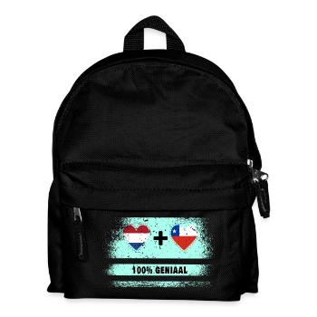 Drapeau 100% Genius du Chili et des Pays-Bas - Sac à dos Enfant - noir - Devant