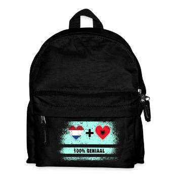 Pays-Bas et Albanie 100% Genius flag - Sac à dos Enfant - noir - Devant