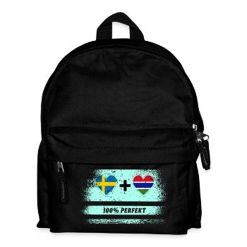 Gambia and Sweden 100% Perfect / Gift - Kids' Backpack - black - Front