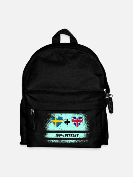 UK & Schweden 100% perfekt - Kinder Rucksack - Schwarz