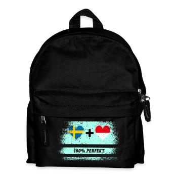 Indonesia and Sweden 100% perfect / gift - Kids' Backpack - black - Front