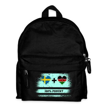 Kenia und Schweden 100% perfekt / Geschenk - Kinder Rucksack - Schwarz - Vorne