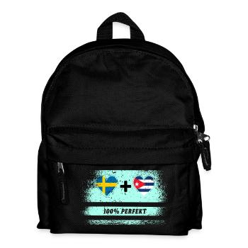 Kuba und Schweden 100% perfekt / Geschenk - Kinder Rucksack - Schwarz - Vorne