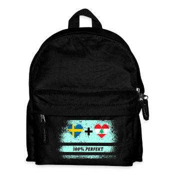 Libanon und Schweden 100% perfekt / Geschenk - Kinder Rucksack - Schwarz - Vorne