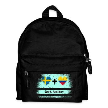 Colombia and Sweden 100% perfect / gift - Kids' Backpack - black - Front