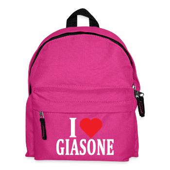 T-Shirt Ich liebe Giasone T-Shirt Geschenkidee - Kinder Rucksack - Fuchsia - Vorne