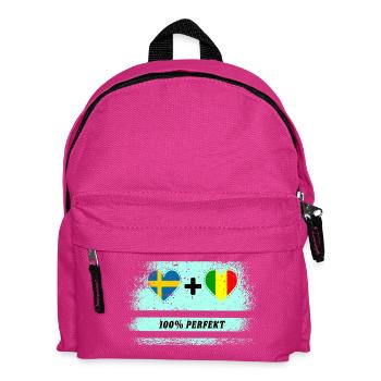 Mali und Schweden 100% perfekt / Geschenk - Kinder Rucksack - Fuchsia - Vorne