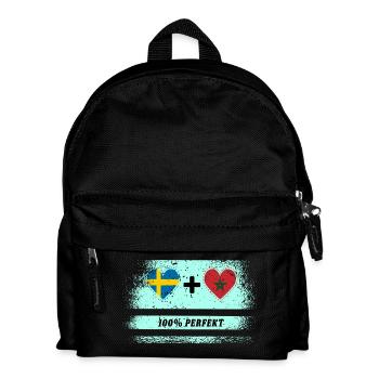 Marokko und Schweden 100% perfekt / Geschenk - Kinder Rucksack - Schwarz - Vorne